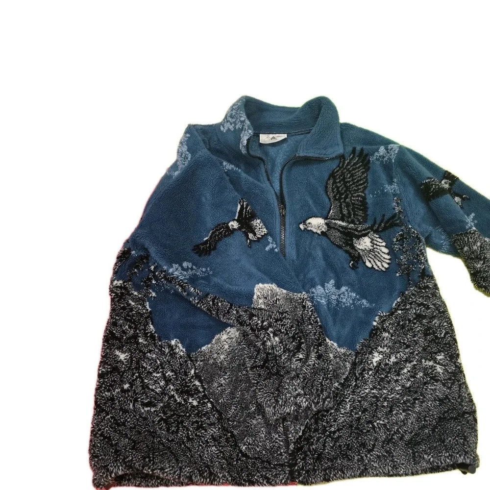 Black‎ Mountain Outdoor Gear Bald Eagle Mountain Nature Fleece Jacket Full Zip M